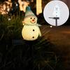 Festive Exterior Lighting for Lawn 2Pcs Solar Snowman Garden Lights, Christmas Pathway Waterproof Cute Landscape Lamps LED with Stakes Yard