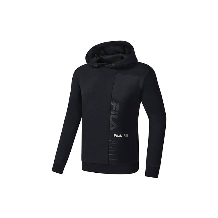 Fila Athletics Basic Logo Casual Sports Knit Hoodie Men Hoodies Deep-Black A11M231211F-BK
