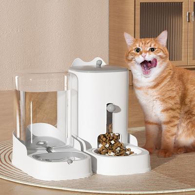 3,2 l großer Kapazität Haustier Katze automatischer Futter-Wasserspender Trinkbrunnen Flasche Schüssel Hund Katze Trinker Feeder Hund trinken Haustierbedarf