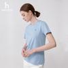 HAZZYS Women's Spring Embroidered Round Neck Casual T-Shirt