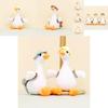 Adorable White Goose Plush Toy Keychain Cartoon Duck Doll Backpack Charm