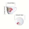 12pcs Ceramic Tea Set European Style Floral Ceramic Tea Set Include 6 Cups And 6 Plates Coffee Set For Home Tea Party Garden Party Coffee Shop Tea Acc