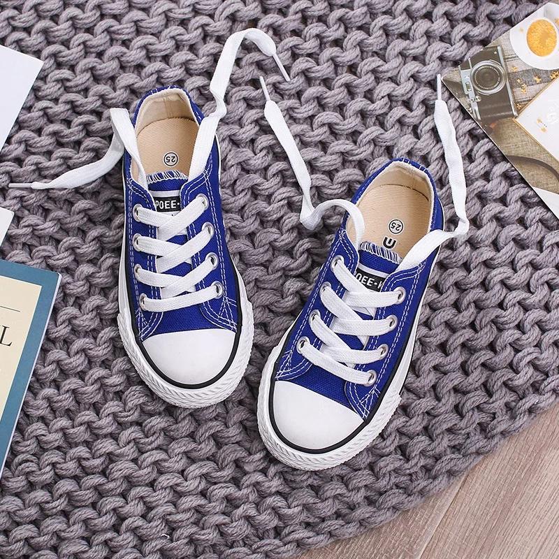 Children's Canvas Shoes for Girls  Boys able Candy-Colored Casual Shoes Kids' Sneakers Student Low-Top Boots Comfortable