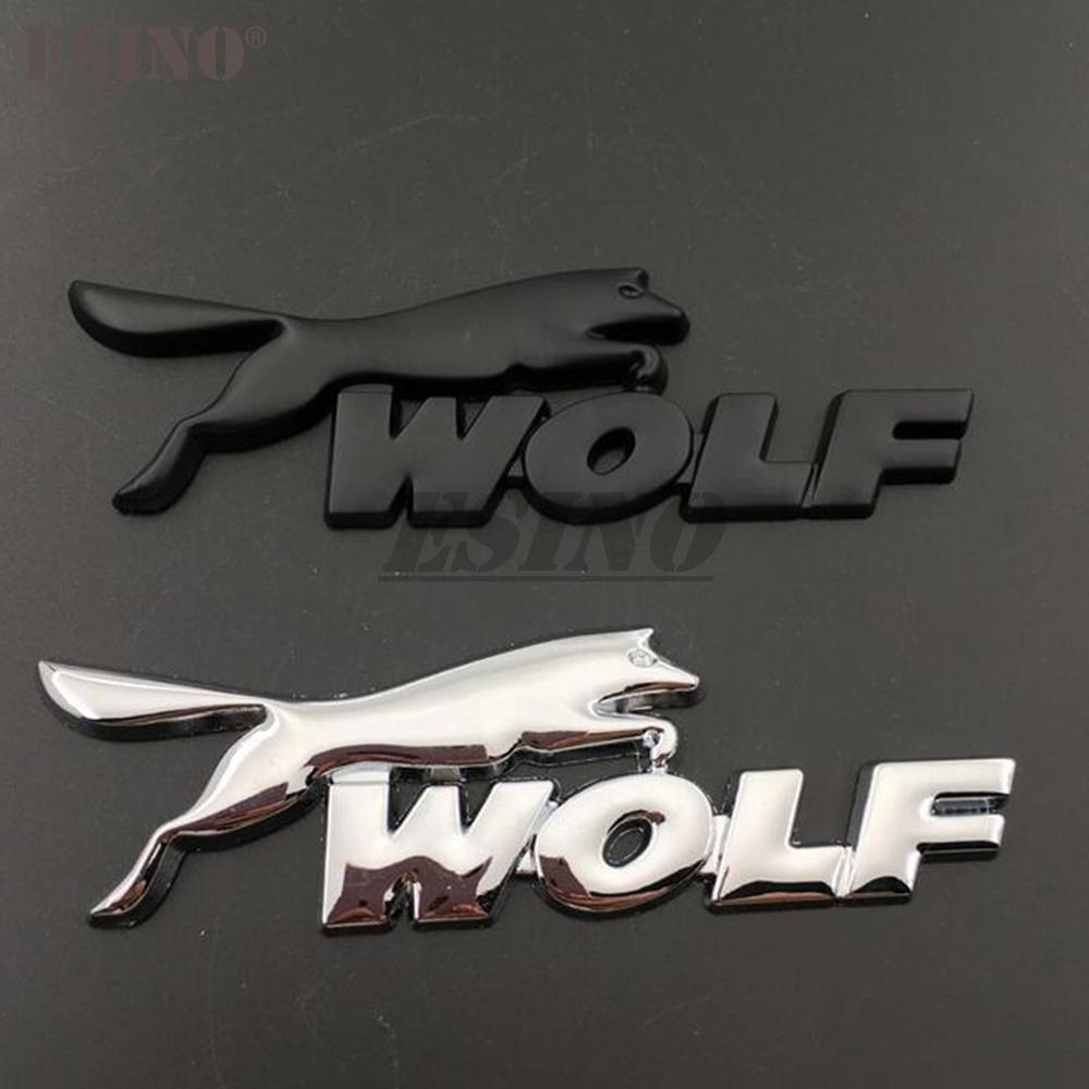 Lczbn5 3D Wolf Racing Car Trunk Zinc Alloy Emblem Rear Body Tailgate Accessories Adhesive Styling Badge for Ford Focus ST Mustang GT