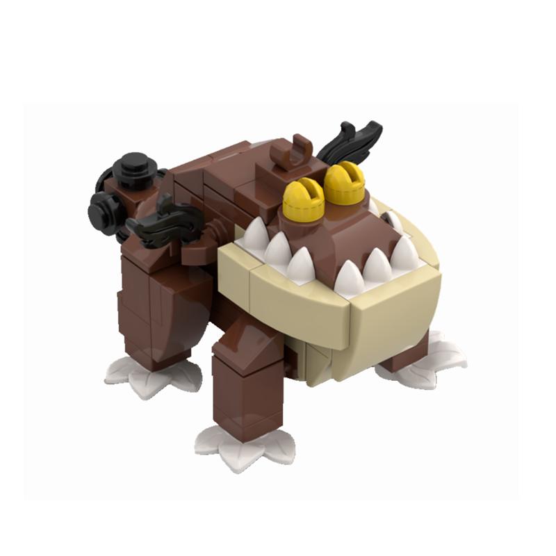 Нетоксичные Moc Креативные Милые Животные Поезд Дракон Яростные Гронклс Строительные Блоки Модель Игрушки Для Детей Детские Подарки