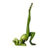 Yoga Frog Statue Cartoon Couple Frog Figurine Resin Sports Frog Sculpture Home Office Desktop Decoration Ornament