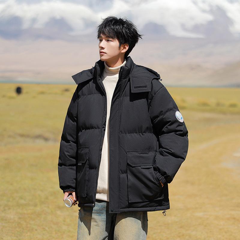 Men's Thickened Hooded Cotton Winter Jacket for Outdoor and Workwear 2025