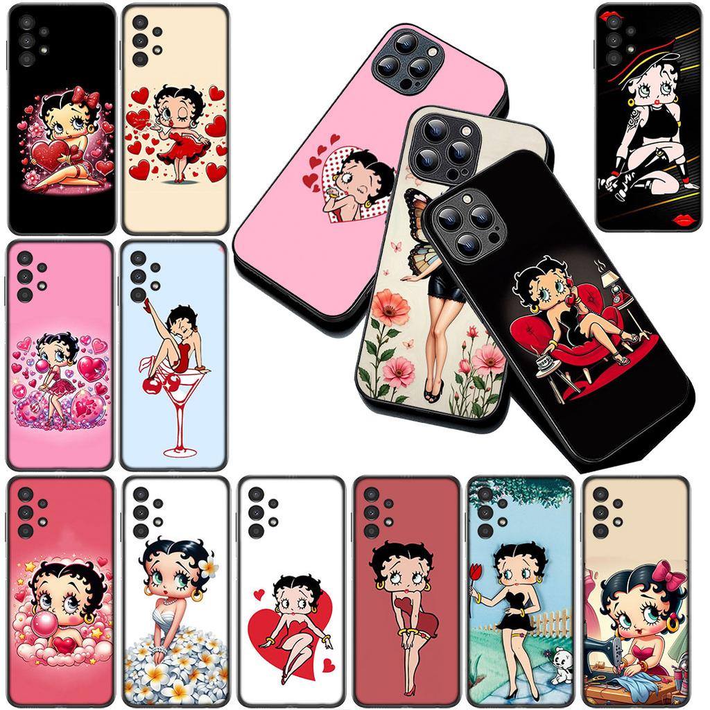 Casing for Apple iPhone 16 14 15 Plus 11 Pro Max 16E ProMax + 16Plus 15+ 14+ Phone Cover Soft Case Anime B-Bettys Lovely B-Boops