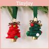 Christmas Mini Felt Tree Bell Ornament With Eco Friendly Wool Holiday Decor Car