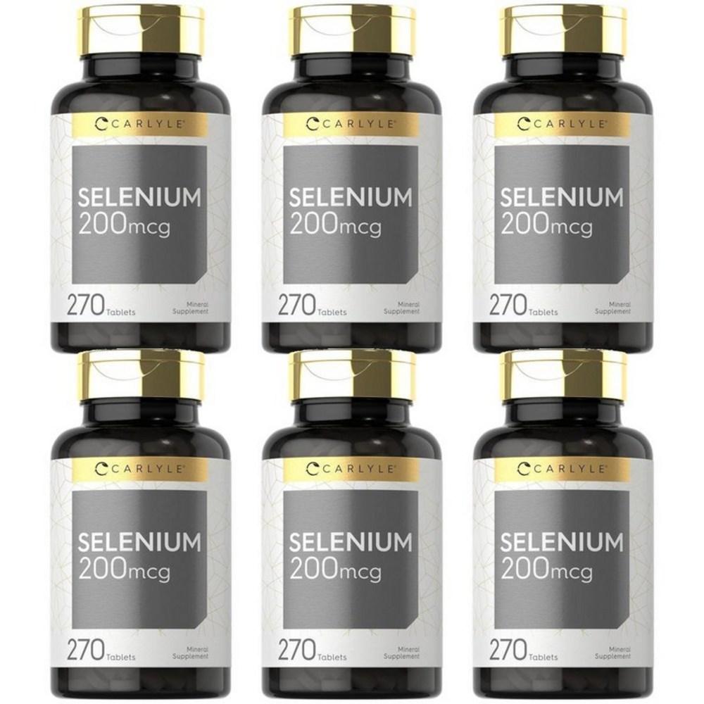 Carlyle Selenium 200mcg Essential Trace Mineral Capsules 270 Tablets 6 Pcs