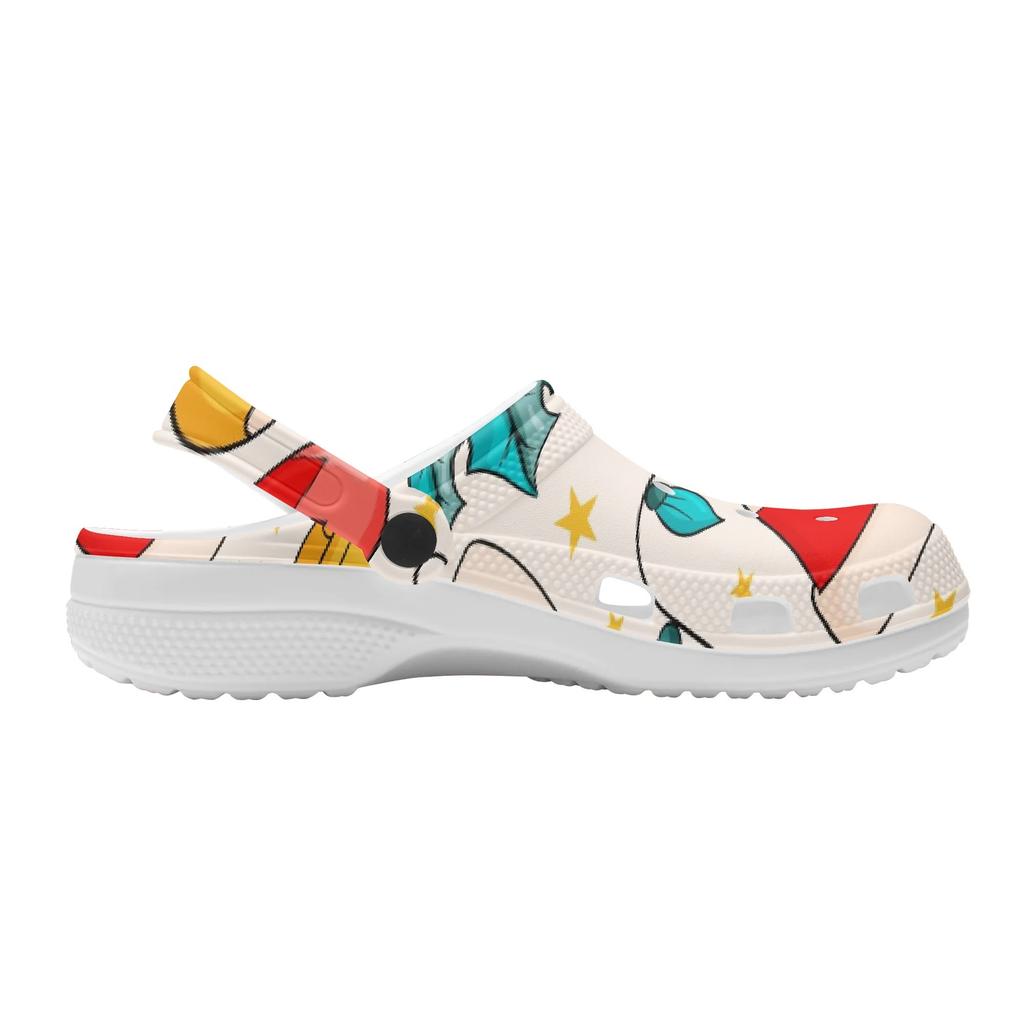 Cartoon Printed EVA Casual Clogs Men Women Soft Sole Lightweight Soft Slip On Sandals Slippers Summer Daily Leisure Shoes