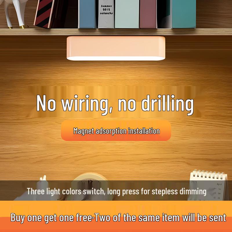 Student Dorm Night Light: Dimmable, Rechargeable, Press-Button Lamp for Bedroom, Car, Camping