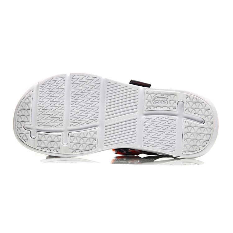 Li Ning Lightweight One-Strap Sports Breathable Sandals Kids Sandals Black Orange Camouflage YKUN002-5