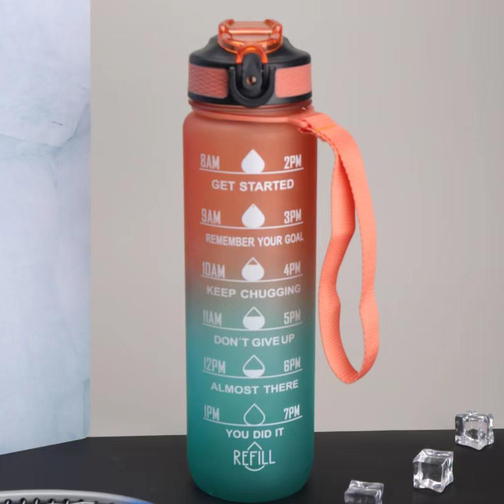 Gradient Sports Outdoor Fitness Straw Cup with Scale and Lanyard