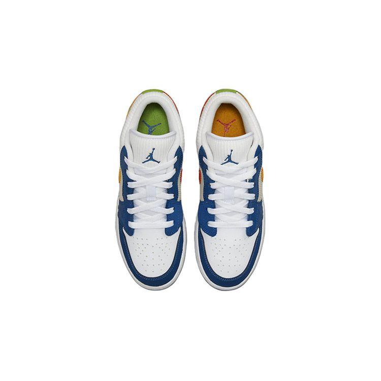 Pantofi de sport pentru copii Air Jordan 1 Low SE GS Messy Room Albastru francez-albastru Chutney DR6960-400