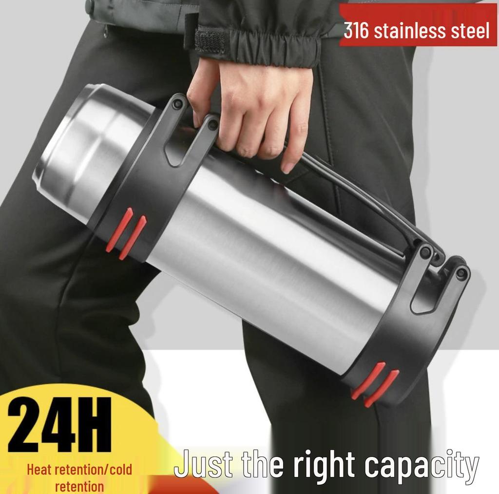 2000ml Nerezová Izolovaná Konvice pro Domácnost, Auto nebo Venkovní Použití