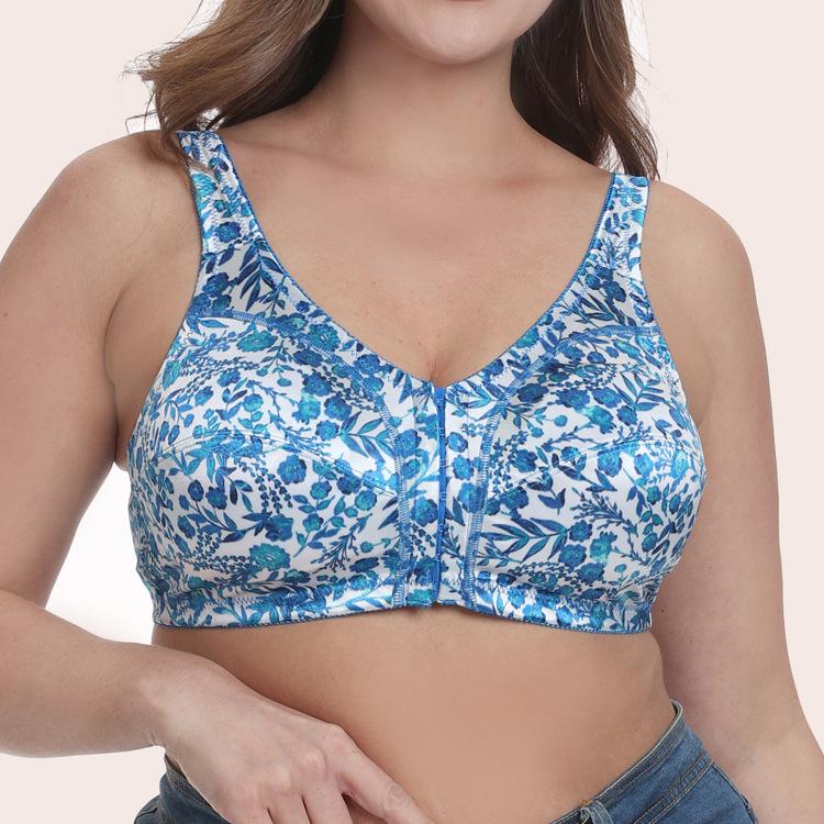 

Гладкое нижнее белье без ободков с принтом, пряжка спереди, бюстгальтер больших размеров, толстый бюстгальтер ММ. 90B