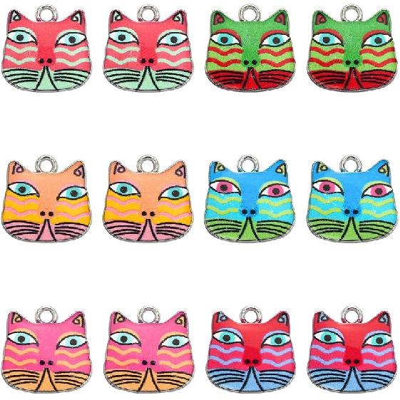 KitBeads 40pcs Enamel Rabbit Charms Mixed Styles Easter Bunny Charms Flower Printed Animal Bunny Rabbit Charms for Jewelry Making Bulk