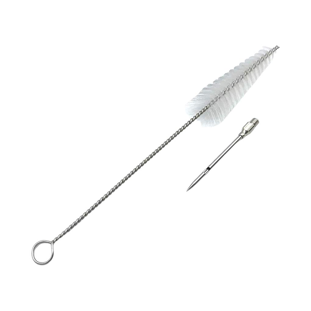 Edelstahlpumpe, wiederverwendbar, waschbar, Öltropfer, Zubehör für Hühnergewürzrohre für drinnen und draußen, mit Reinigungsbürste