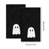 2 Pcs Halloween Black White Ghost Cotton Towel Halloween Ghost Hand Towel Hand Drying Towel for Drying Cleaning Cooking Holiday