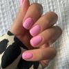 24Pcs Short Round Acrylic Press On Nails Set Finished Removable Fake Nail Tips For Women