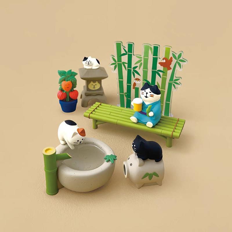 Creative Japanese Cat Groceries Summer Watermelon Cat Series Play Gifts Ins Resin Crafts Diy Small Ornaments Collection Gifts