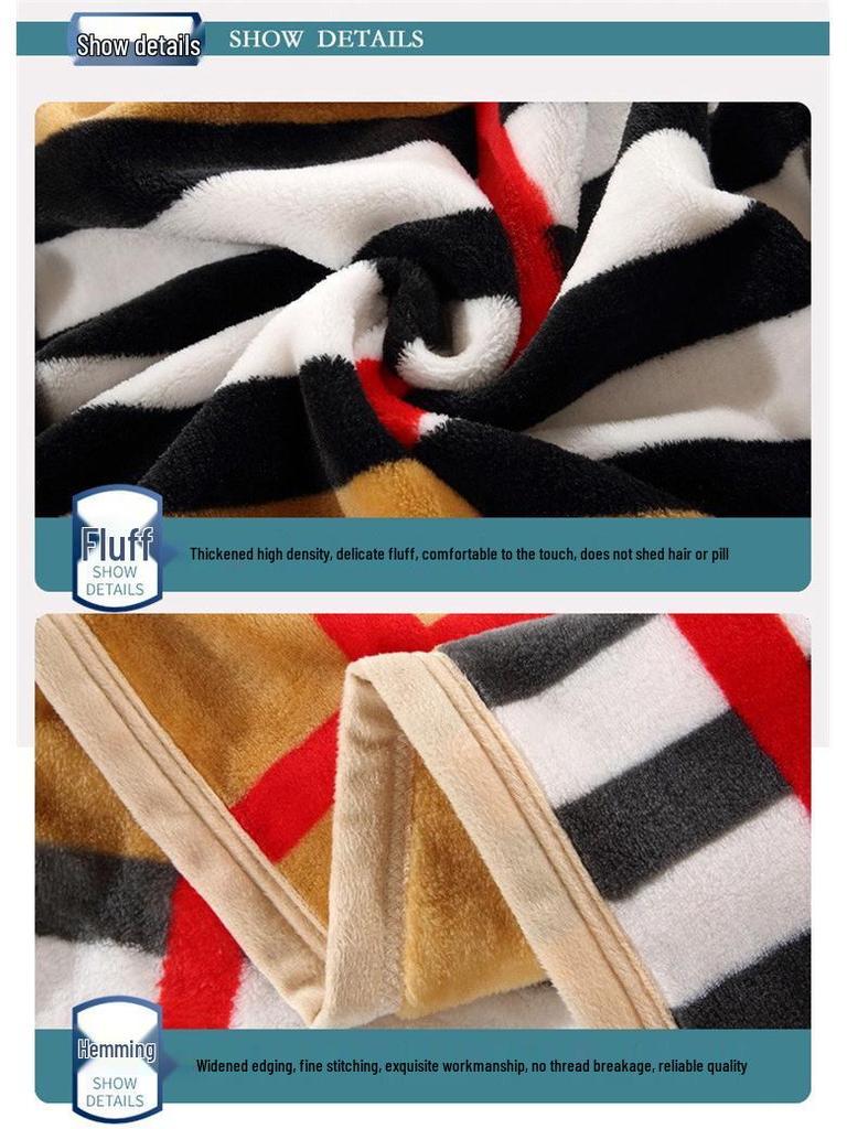 Doppelseitige Flanell- und Milchveloursdecke für Büro-, Wohnheim- und Heimgebrauch - Geeignet für alle Jahreszeiten