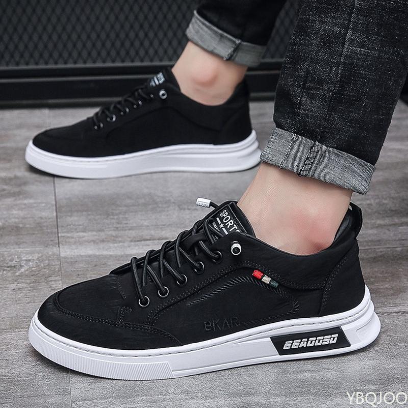 Spring Autumn New Daily Casual Flat Shoes for Men Solid Color Sports Low Cut Breathable Simple Comfortable Wear-resistant Shoes
