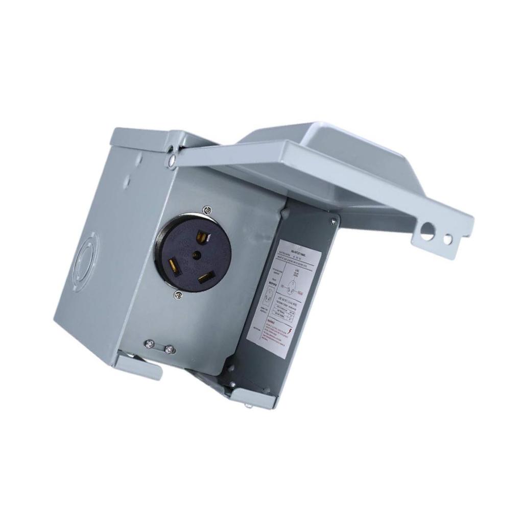 RV Power Outlet Panel Box Electrical Receptacle Panel 50Amp NEMA 14 50R