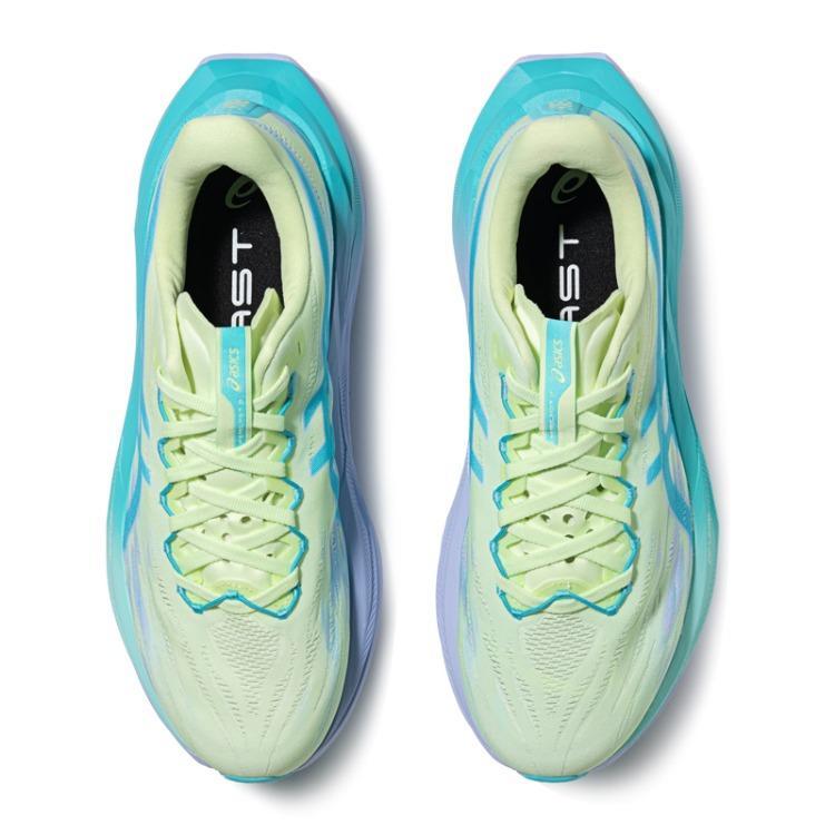 Asics Superblast 3 Comfortable Fitting Shock Absorbing Breathable Supportive Rebound Running Shoes Unisex Sneaker Green Blue 1013A177-750