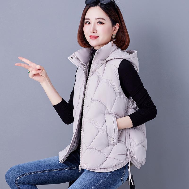 Women's Lightweight Warm Down Cotton Gilet - Autumn/Winter 2025 Style, Plus Size, Loose Fit for Middle-aged Mothers