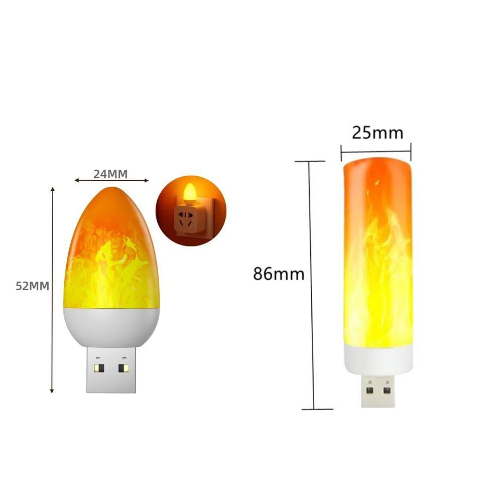 Gifts USB Candle Lamp Portable Bedroom Decoration LED Ambient Light Camping Lighting Dynamic Flame Lamp