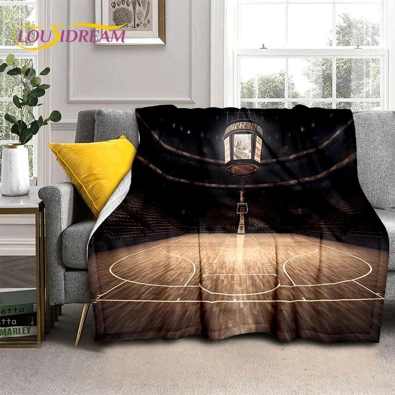 Nejnovější rám basketbalového hřiště Měkká flanelová deka na postele Ložnice Pohovka Piknik, Přehoz na přikrytí Venkovní volnočasový Spánek Dárek