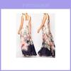 Elegantes Damen Sommer Strand Boho Party Abend Lang Chiffon Kleid Sommerkleid