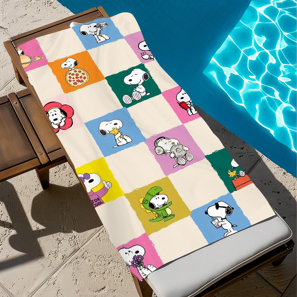 Towel Cartoon Beach Quick S-Snoopys-S Dry Pool Camping Towels Travel Soft Gift Gym Shower Cute Sports