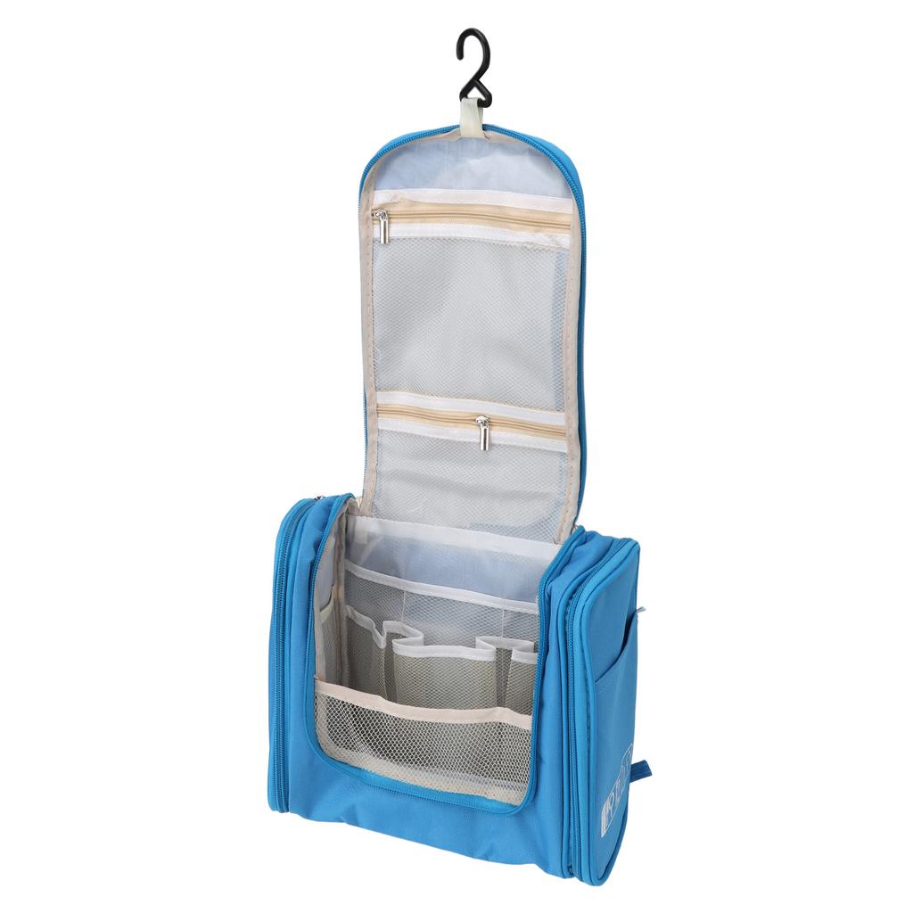Hanging Toiletry Bag Large Capacity Portable Waterproof Travel Cosmetic Storage Bag for Travel Bathroom Blue