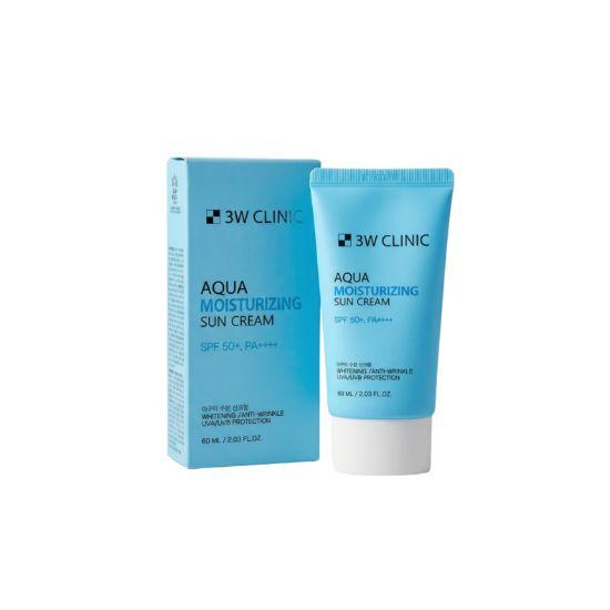 3W Clinic Aqua Moisturizing Sun Cream SPF50+ PA++++ Hydrating & UV Protection 60ml