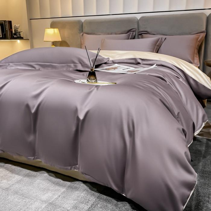 Czteroczęściowy zestaw z długimi odcinkami bawełny klasy A dla matek i dzieci Xinjiang z czystej bawełny kombinowana poszwa na kołdrę prześcieradło lekka luksusowa pościel