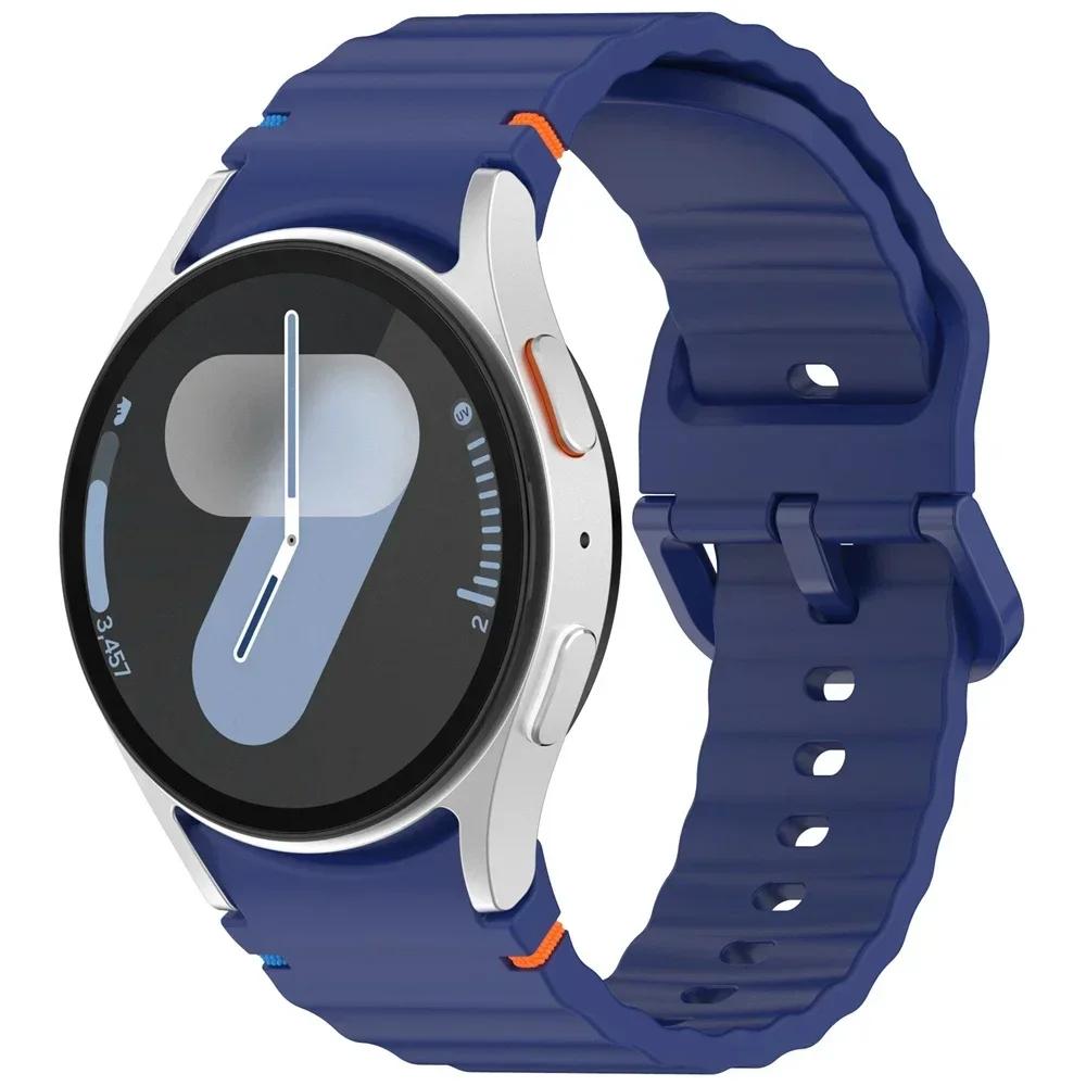 Silicone Sport Belt Bracelet Correa For Samsung Galaxy Watch 7 Band FE/5 Pro/6/4 Classic 44mm 40mm Galaxy Watch 7 Strap
