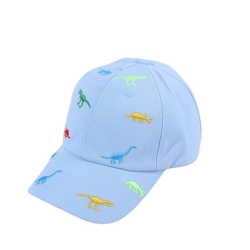 Berretto da baseball estivo per bambini con ricamo di dinosauro dei cartoni animati, regolabile per neonati e bambini, cappelli da sole per esterni