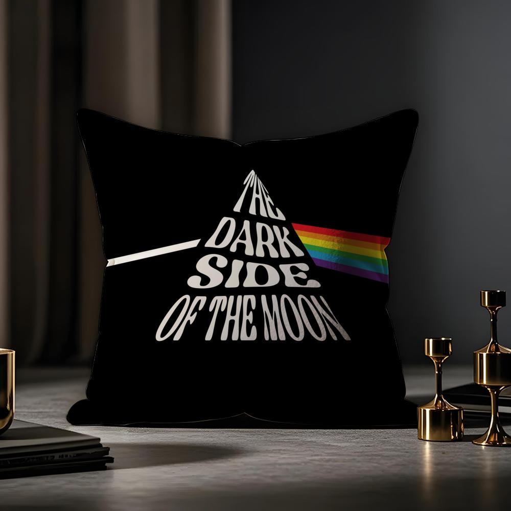 Pink Floyd Cushion Cover Anti-dustmite Pillowcase Invisible Zipper Silky Short Plush Sofa Cushion Cover