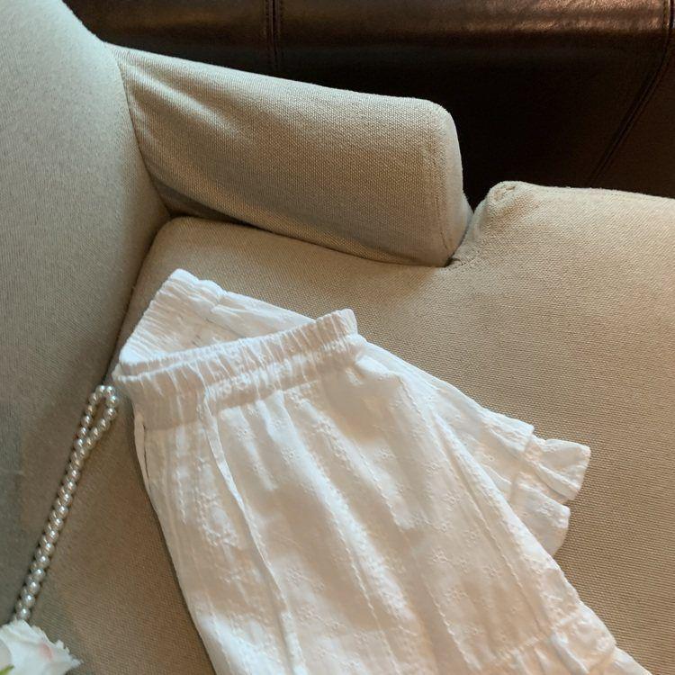 Women's French Lace Wide-Leg Pants: Spring/Summer Loose Fit, Casual & Stylish A-Line Layered Shorts
