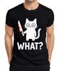 What Cat Knife Blood Gloomy Halloween Funny Gift Scary Unisexs Tshirt