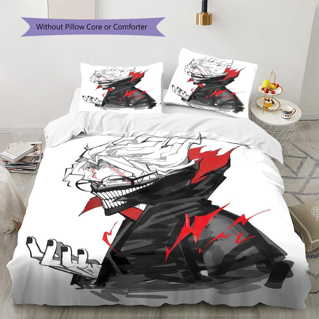 DAN DA DAN Pattern Bedding,Quilt Set Quilt Cover Pillowcase Home Birthday Gift (1 * duvet cover + 2 * pillowcase, without core)