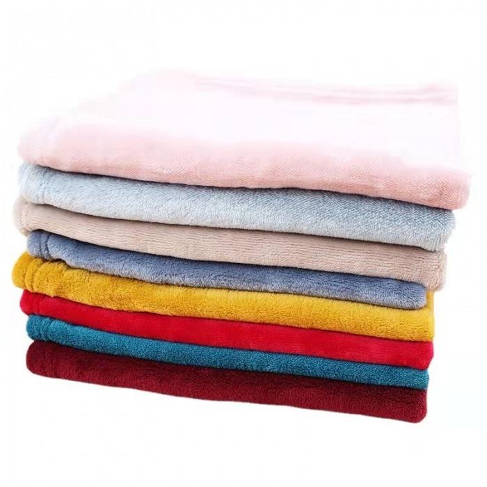 Solid Color Flannel Blanket for Kids, Pets & Gifts