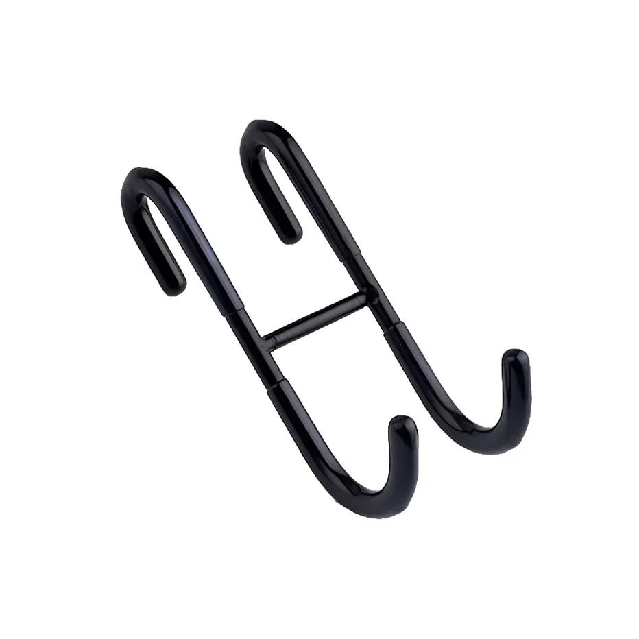 Shower Door Hook Stainless Steel Over the Frameless Glass Door Hanger for Bath Towels Clean Ball Squeegee Holder Rack S-Shape