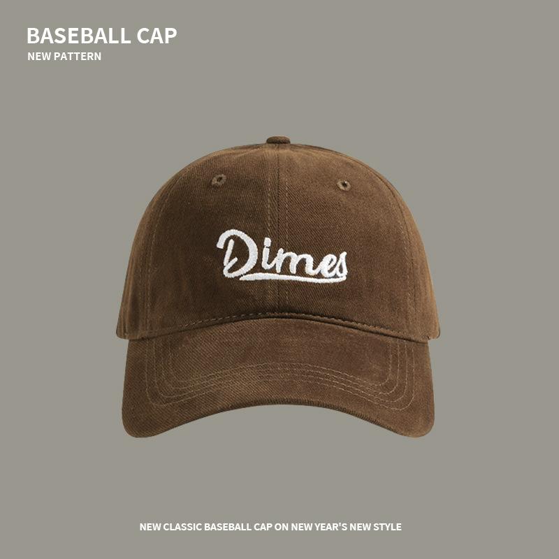 Baseball Cap Men's Trend Brand Embroidered Letter Baseball Cap Big Head Show Face Small Fashion Versatile Outdoor Sports Cap Women