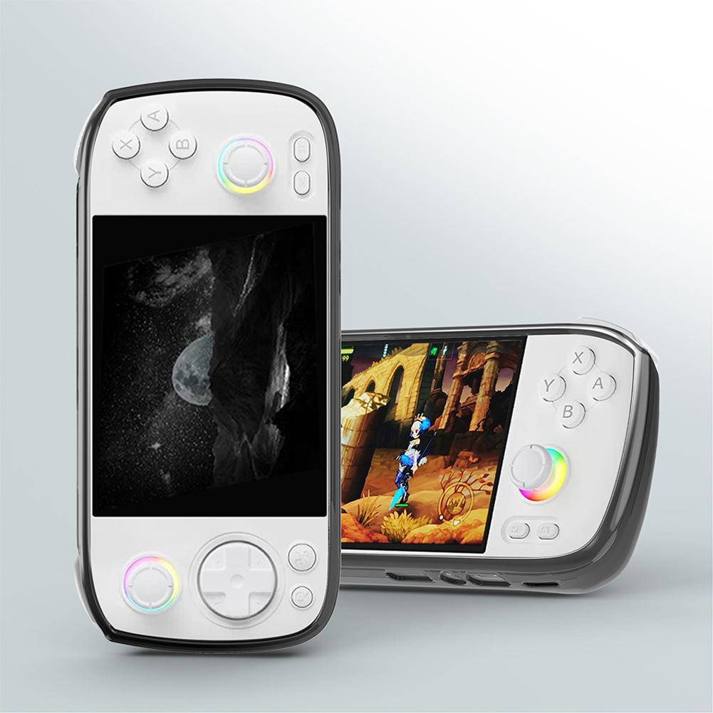 Silicone Protective Case Shockproof TPU Transparent TPU Protective Cover Anti-Scratch for ANBERNIC RG406H Handheld Game Console