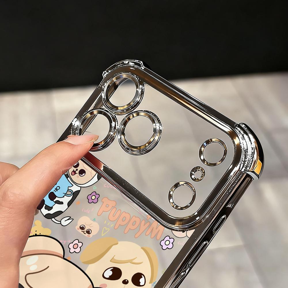 Cartoon K-Kids Strays Phone Case for iPhone 17 Air 16 15 14 Plus 13 12 11 Pro Max X Xs XR 8 e Anti-drop Transparent Soft Cover