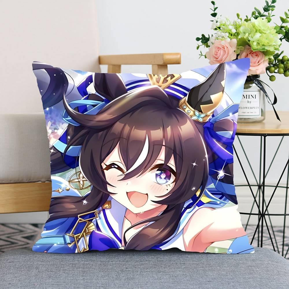 Uma Musume Pretty Derby Throw Pillow Covers Pattern Cushion Cover Suitable For Sofa Bedroom Car Pillow Cover